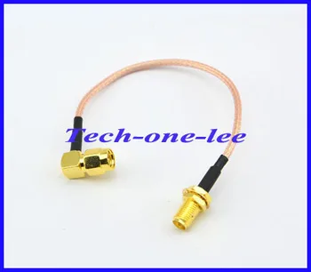 

SMA Male Plug Right Angle to SMA Jack Female pin Connector15cm RG316 Pigtail Cable Free Shipping