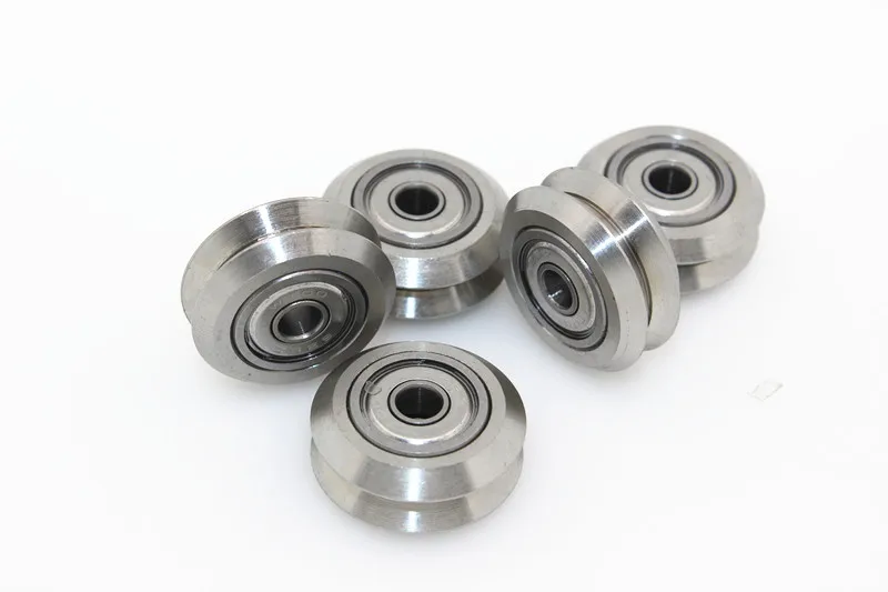 

Openbuilds V-type wheel with 625ZZ Bearings Bore 5mm Stainless steel Metal Double V Pulley Gear Aluminum extrusion for3D printer