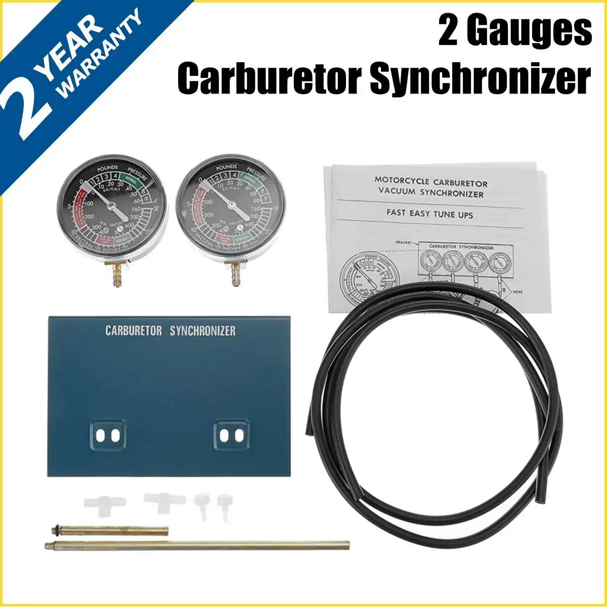 

Motorcycle 2 Gauges Vacuum Gauge Carburetors Synchronizer Tuner Tools Set For Motorcycle Carbs Sync Gauge for Yamaha Any Other