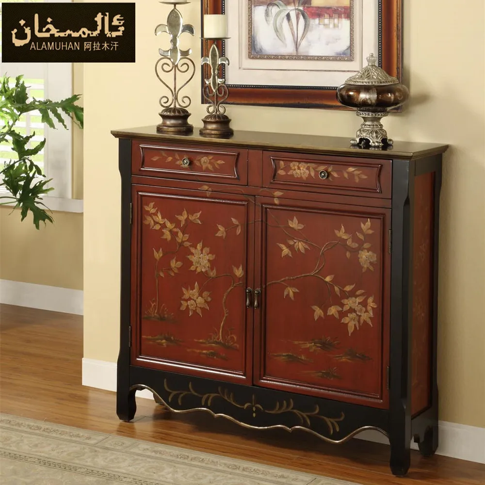 Modern Antique Painting Cabinet Entrance Shoe Cabinet Sideboard