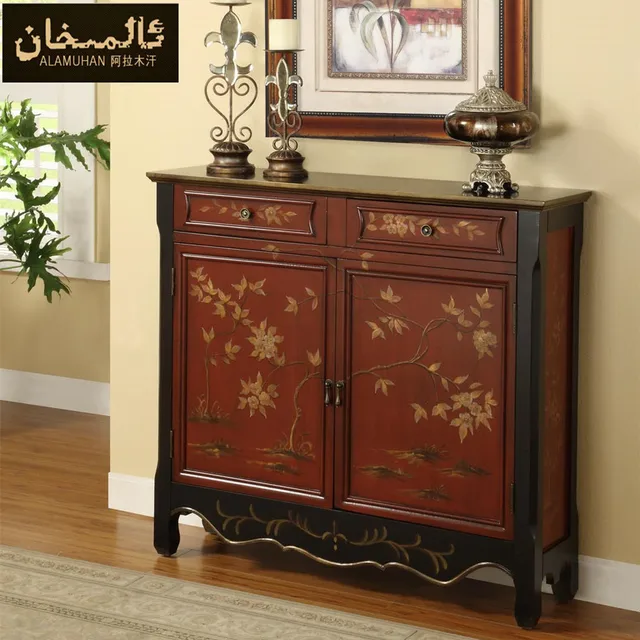 Modern Antique Painting Cabinet Entrance Shoe Sideboard Ark Modern Antique Painting Cabinet Entrance Shoe Sideboard Ark Console Table Vinrage Parion