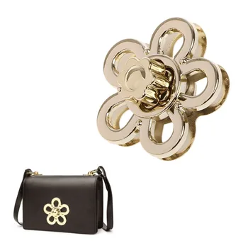 

Flower Shape Clasp Turn Lock Twist Locks Metal Hardware For DIY Handbag Shoulder Crossbody Bag Purse Accessories