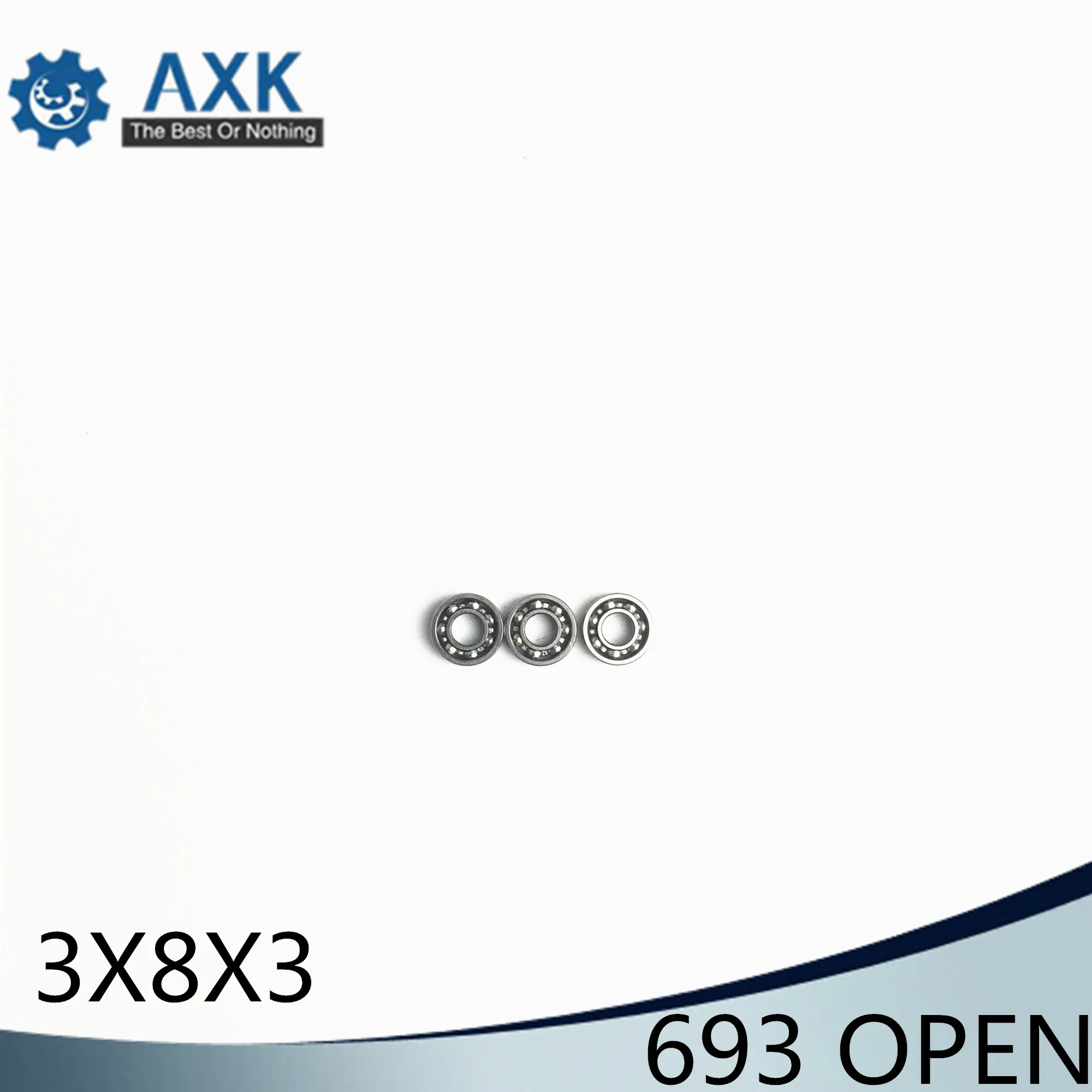 693 открытый подшипник 3*8*3 мм (10 шт.) ABEC 5 миниатюрный высокоточный инструмент