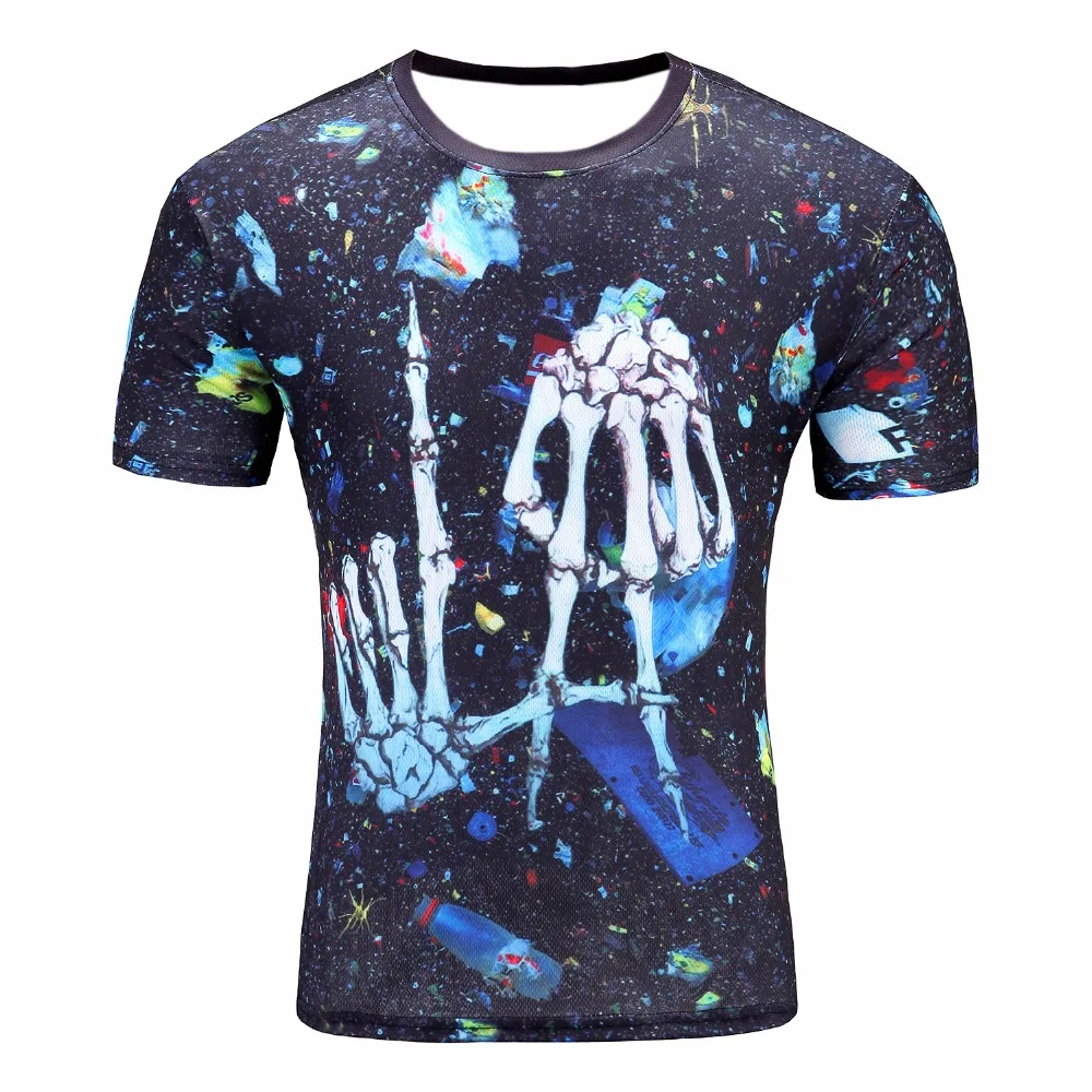 

2018 New Outdoor Sports Round Neck Men T-shirt Fashion Casual Style Short Sleeve Multi Color Male Cartoon for summer season