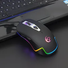 G827USB Professional Проводная игровая кабель для мыши RGB 6 подсветка макро программируемые пуговицы черный Gamer для портативных ПК