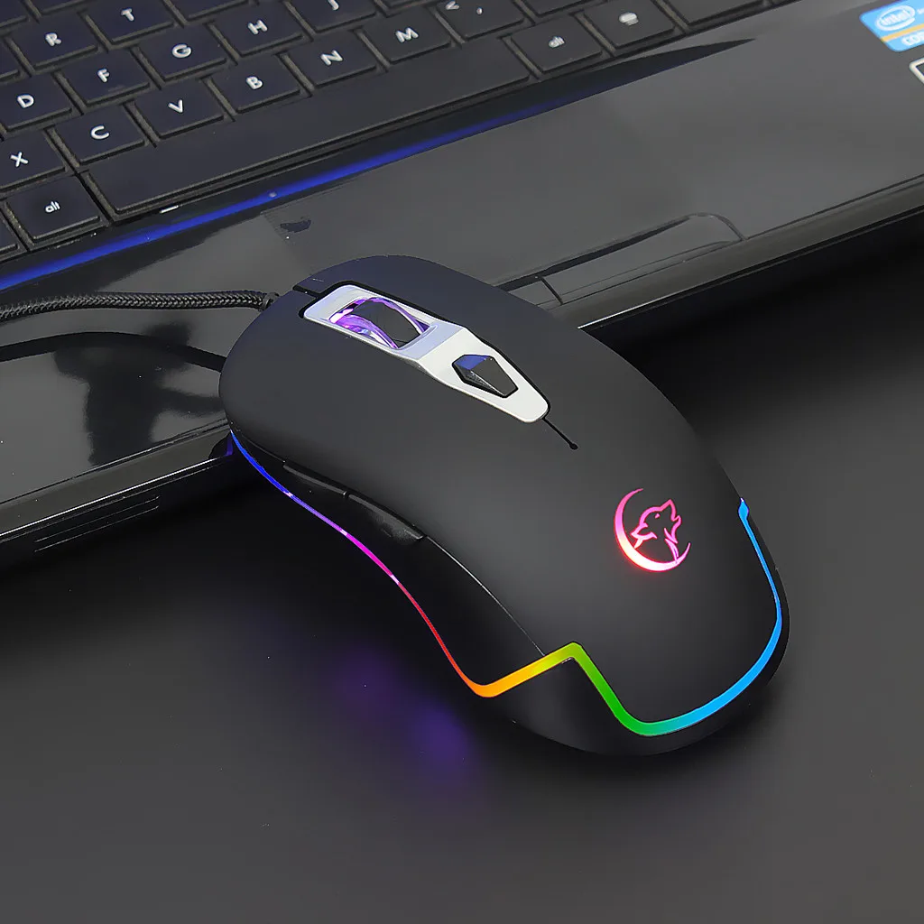 

2019 Hot G827USB Gaming Mouse Cable RGB 6Backlight Macro Programmable Buttons Black Gamer Drop Shipping