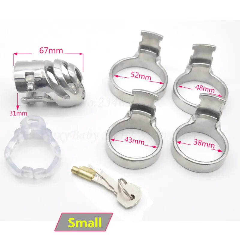 New 316L Stainless Steel Stealth Lock Small Male Chastity Devices,Cock Cage,Penis Ring,Penis Lock,Fetish Chastity Belt For Men