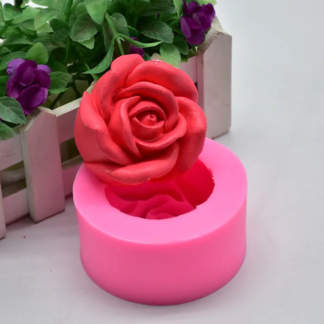 

Christmas Silicone Rose Soap Molds 3D Rose Flowers Candle Mold