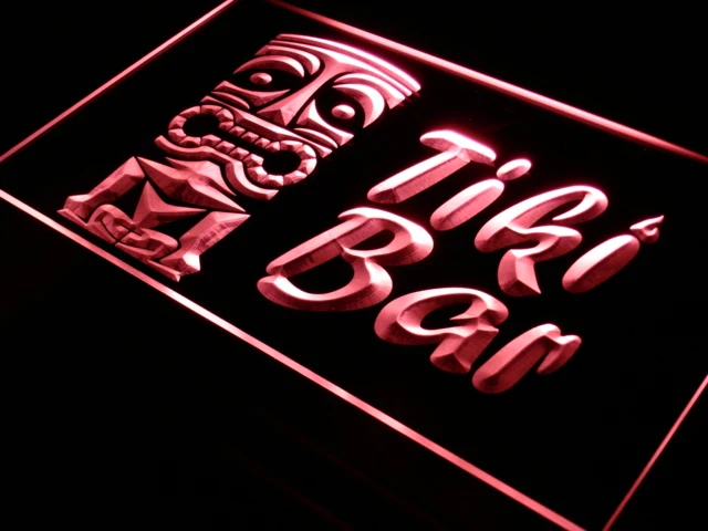 I298 Tiki Bar Mask Pub Club светодиодный неоновый светильник вывески вкл/выкл Swtich 20 + цвета 5