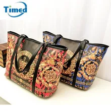 Hot 2017 New Designer Printing Bags For Women Fashion Quality PU Leather Handbags Big Shoulder Bags