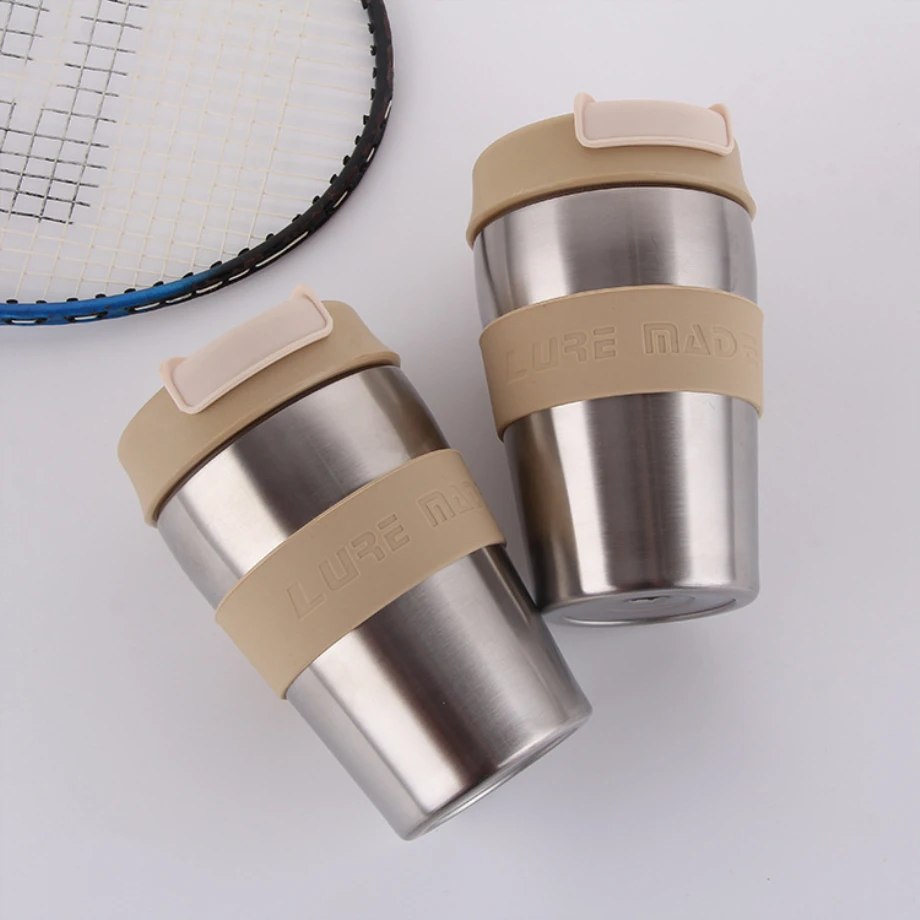 

280ml Coffee Mug tea tumbler 18/8 stainless steel double wall insulated vacuum travel car 9.5oz cup spill-proof lid