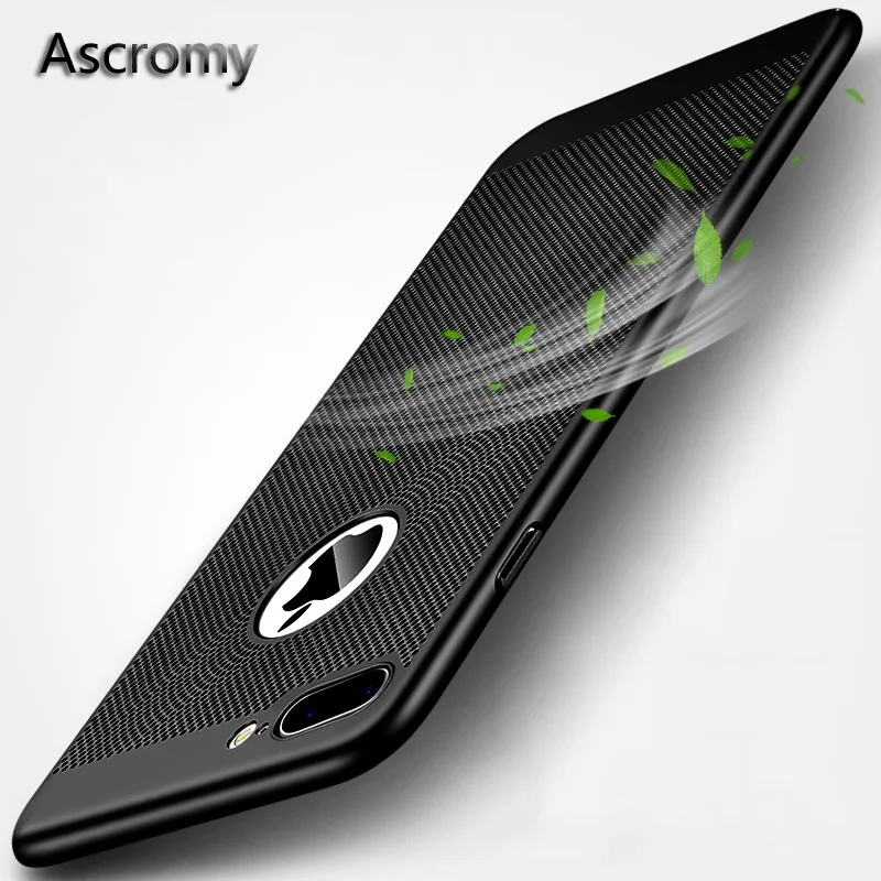 Ascromy Luxury Phone Cases for iPhone 5 5s SE Black Red Matte Mobile Phone Bag Case for iPhone 7 6 S 6s Plus X 8 Cover Logo Hole (1)