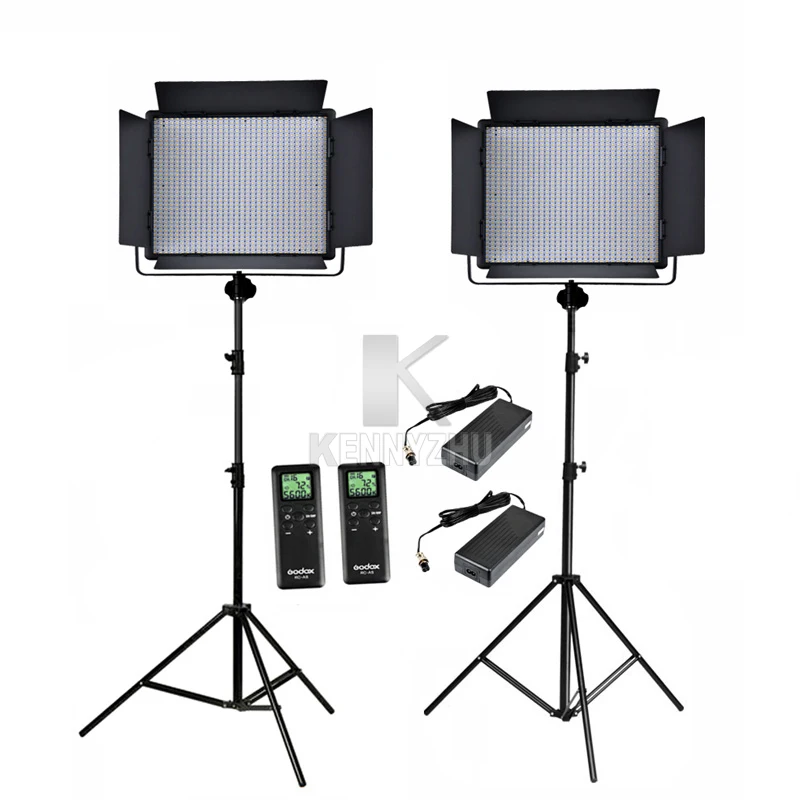 gebaar Paradox Roestig 2x Godox 1000 Led 3300-5600k Wireless Remote Control Video Light Lighting  Kit Led1000c / Led1000w + 2.8m Stand + Power Adapter - Photographic  Lighting - AliExpress