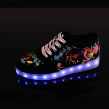 USB Charger Teenage Children Led Shoes For Boy Girls Glowing Sneakers Men Women Light Up Casual Shoes Waterproof Luminous Shoes