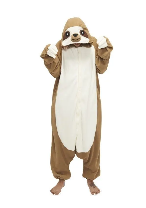 Sloth Kigurumi font b Anime b font font b Cosplay b font Pyjamas Costume Hoodies Adult