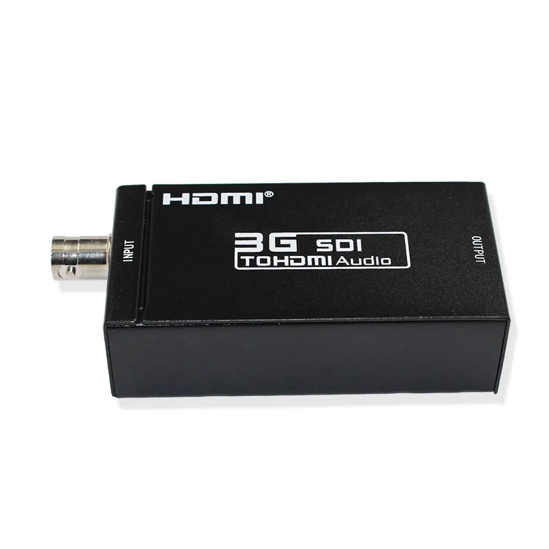  SDI a HDMI Audio Video Converter Box HD 3G SDI BNC all'adattatore di HDMI con adattatore di Aliment