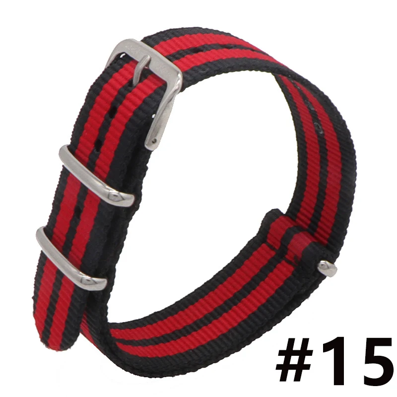 Nato Strap Fabric Watch band 18mm 20mm 22mm Replacement Multi Color Pin Buckle for Nylon Strap for Hours Nato Strap Fabric Watch band 18mm 20mm 22mm Replacement Multi Color Pin Buckle for Nylon Strap for Hours