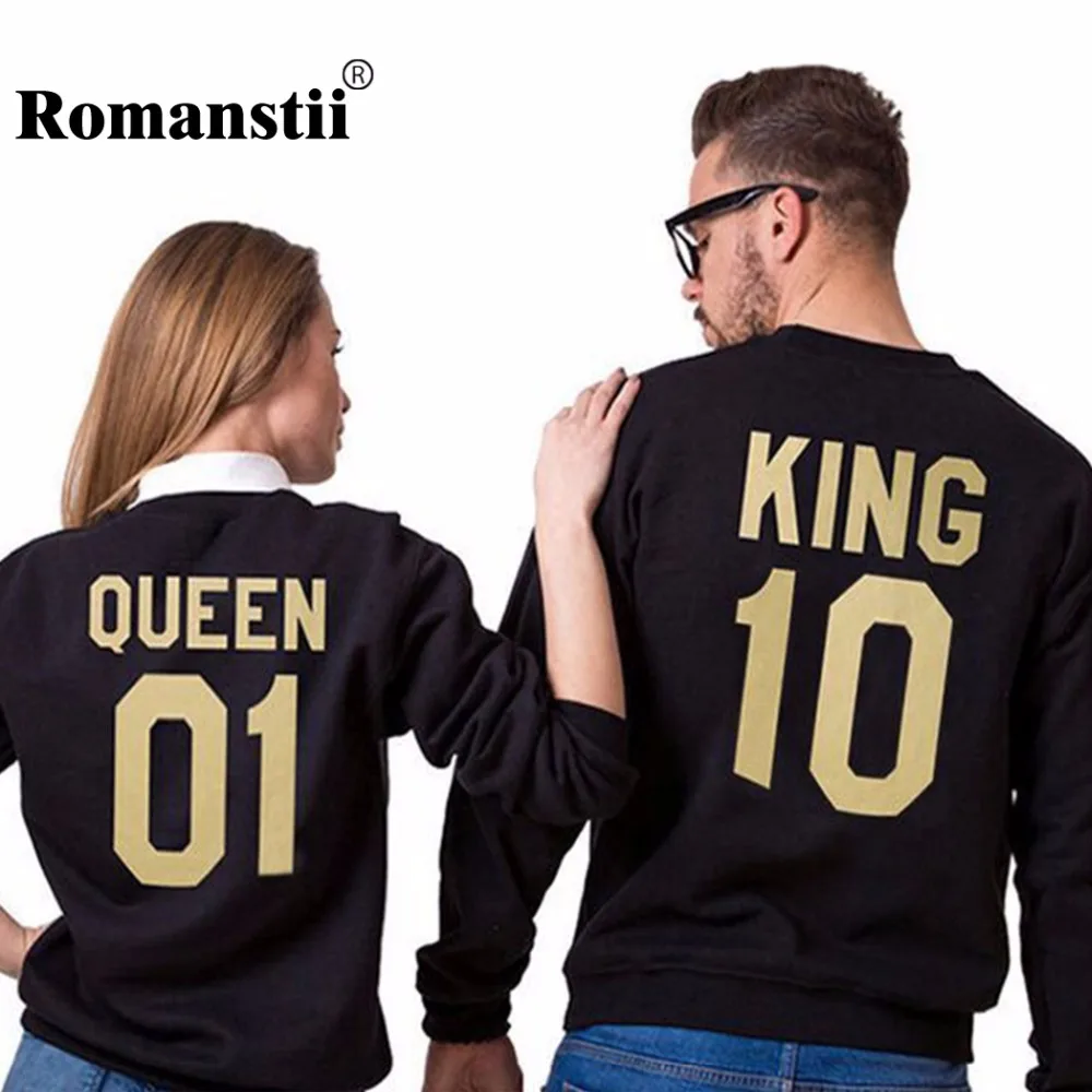 Aliexpress.com : Buy Romanstii Couple Sweatshirt Women Spring Autumn Lover King Queen Print 
