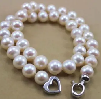 

HUGE AAA 9-10 MM NATURAL WHITE SOUTH SEA PEARL NECKLACE 18"