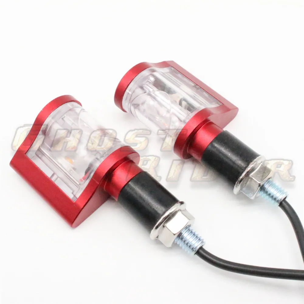 4X 12V Black Grill Motorcycle Turn Signals Blinker Indicator Lights Lamp