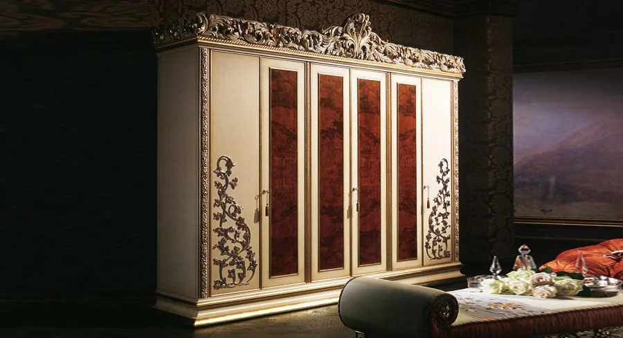 European Style Luxury Imperial Wood Carved Vine And Flower