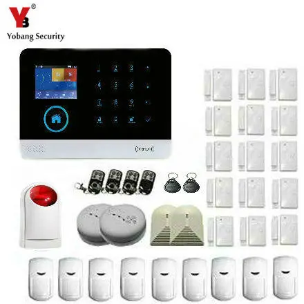 YoBang Security Touch Screen Wireless Home Burglar font b Alarm b font System PIR Motion Detector