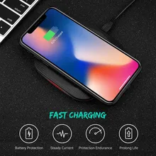 Универсальный Qi быстро Беспроводной Зарядное устройство для LG G7 iPhone X 10 8 плюс Зарядное устройство черз порт USB для Samsung Galaxy S8 S9 Note 8