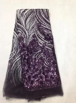 

High Quality African Tulle french Lace Fabric CiCi-41918 with sequins best selling African Lace Fabric