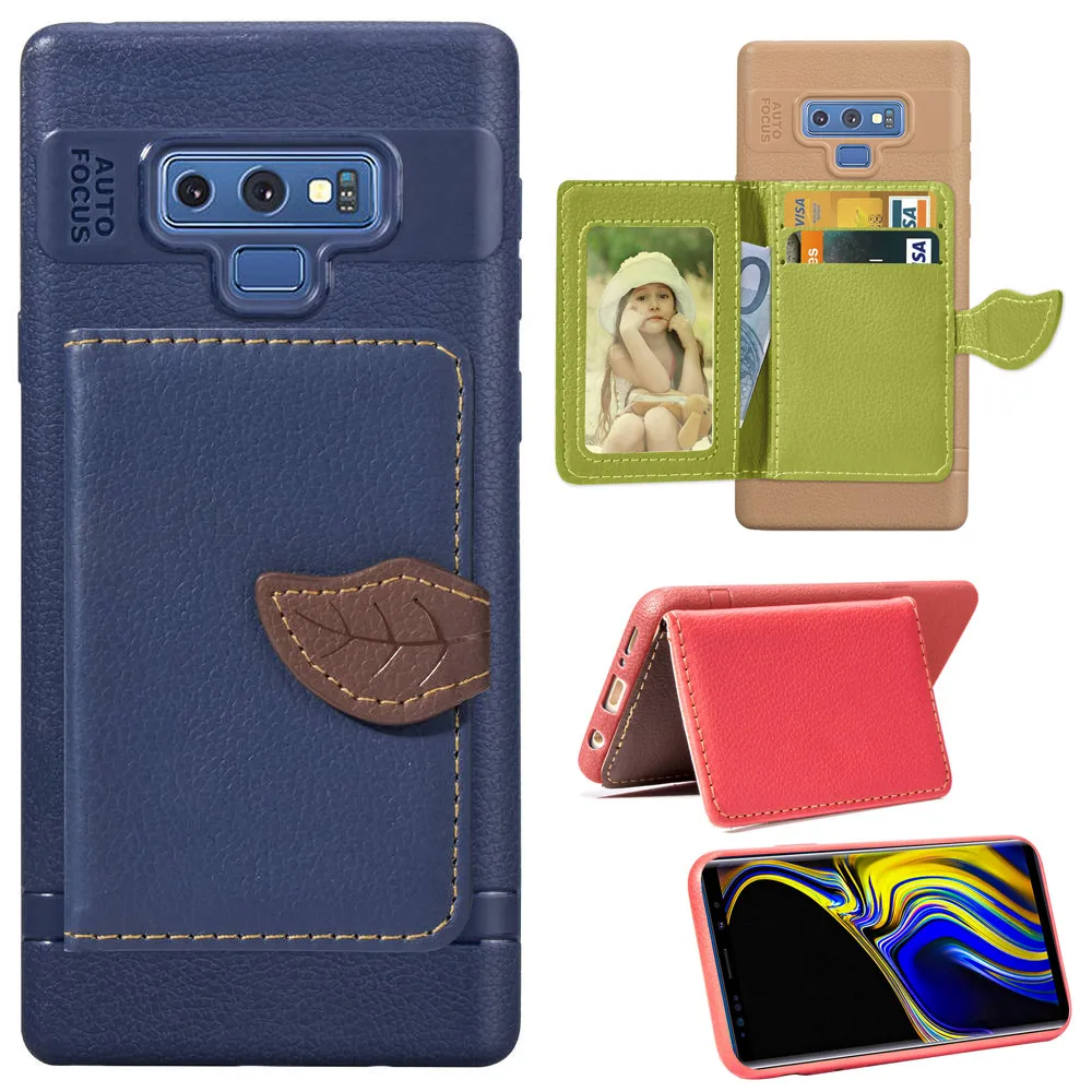 FQYANG Leaf PU кожаный чехол-кошелек для телефона SAMSUNG Note9 J4 J6 2018 мягкий чехол с узором