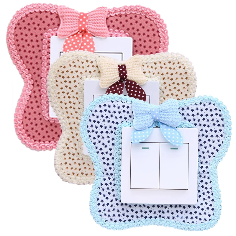 

New Qualified Pastoral Style Switch Cover Butterfly Shape Switch Wall Stickers AP28