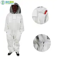 Beekeeper's ชุดป้องกันผึ้ง Apiculture สีขาวชุดสีดำ Grenadine หมวก Bee เครื่องแต่งกายสำหรับผึ้ง HDBS-008