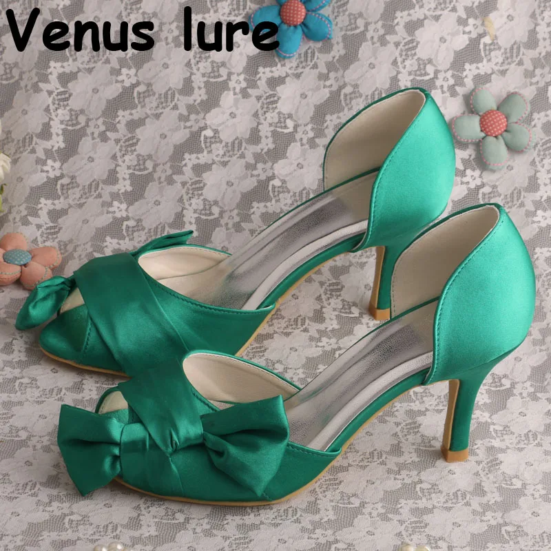 green open toe shoes