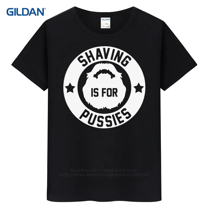 Tee Shirt Logo Mens Short Sleeve Shaving Is Pussies Crew Neck