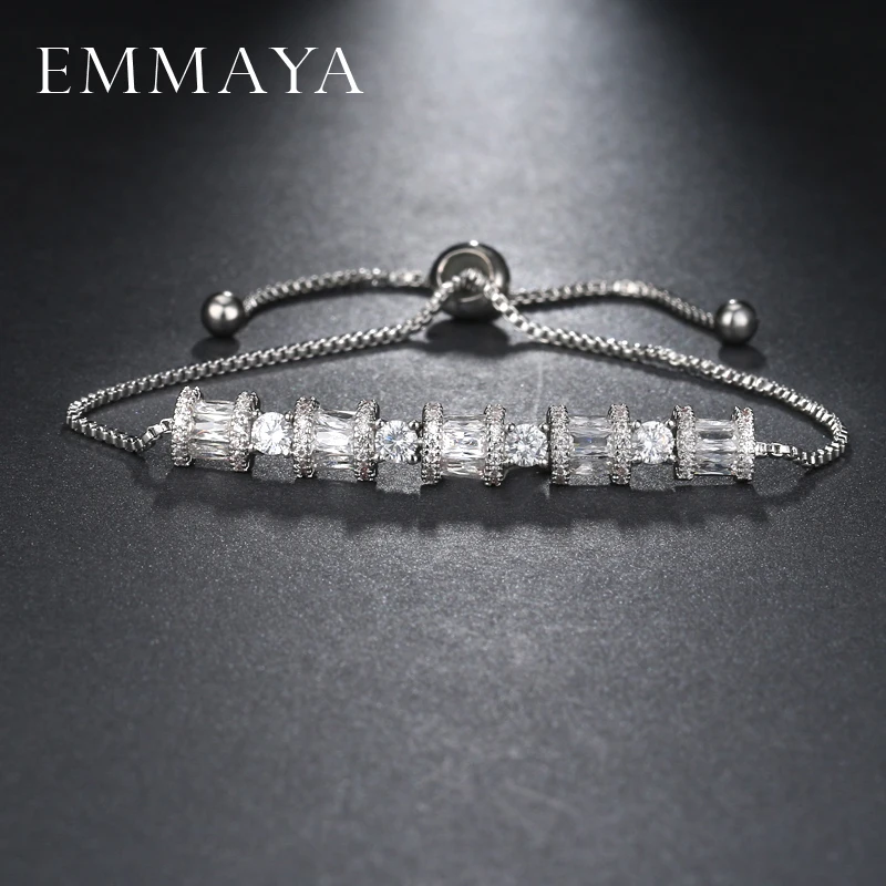 

EMMAYA Fashion Adjustable Bracelets For Women Pulseras Mujer Wedding Crystal Bracelet Charm Femme Party Jewelry Friend Gift