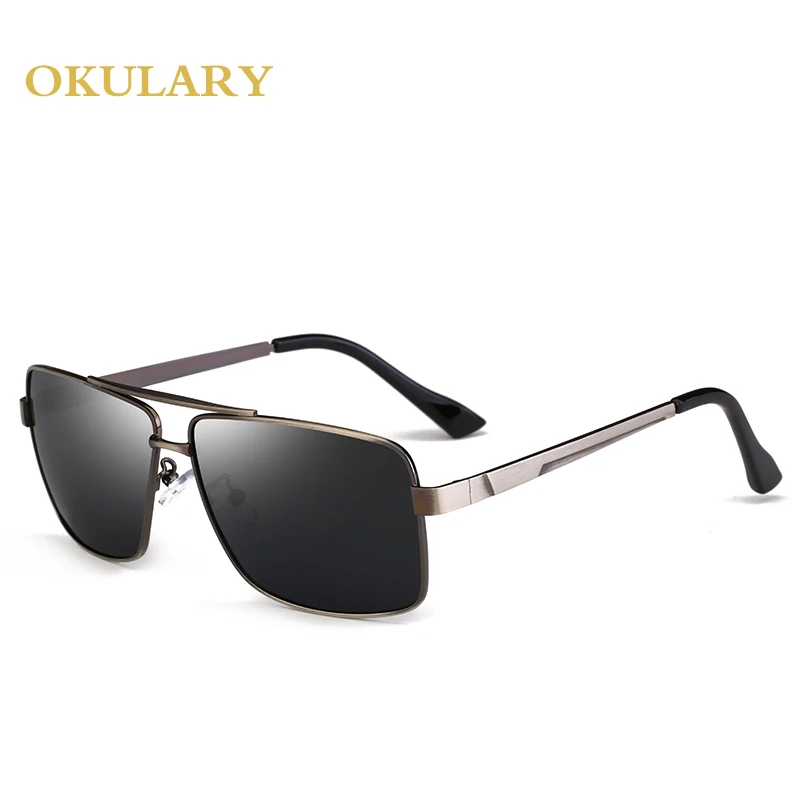 

Men Polarized Glasse Metal Frame Mirror Sunglasses Black/Tea Color UV400 With Box Free Shipping