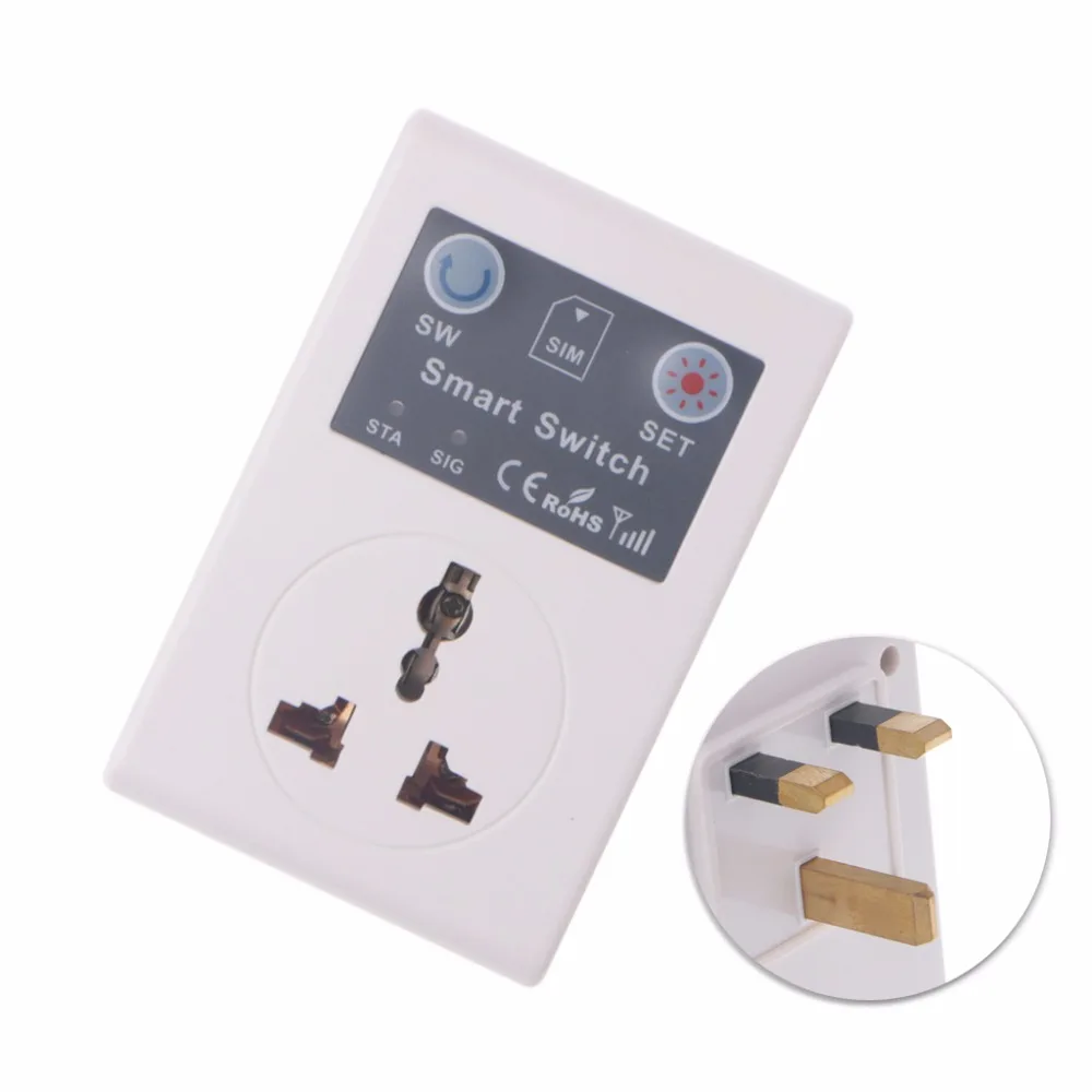EU/UK 220V Phone RC Remote Wireless Control Smart Switch GSM Socket Power Plug Remote socket