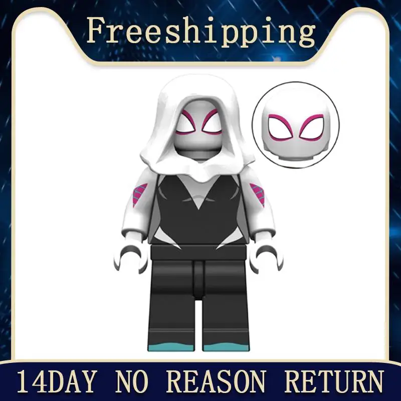 

super heroes Gwen Stacy Spiderman Ultimate Spider-Man Into the Spider-Verse Web Of Shadows building blocks Children Toys xp112