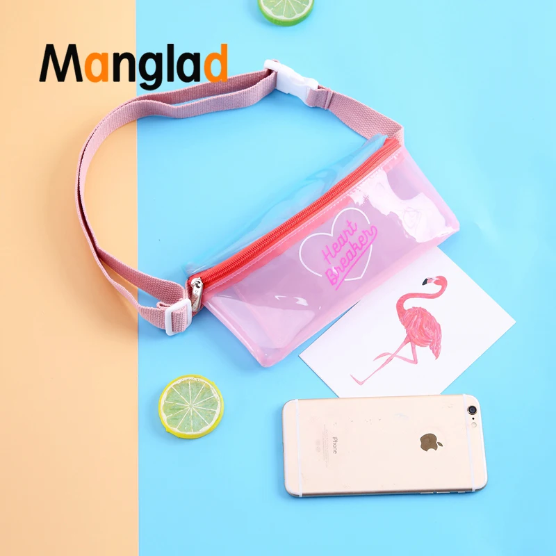 

Fashion Women Waist Bag Transparent Jelly Zipper Patchwork Chest Bags Multi-functional Waterproof Wallet Shoulder Pouch