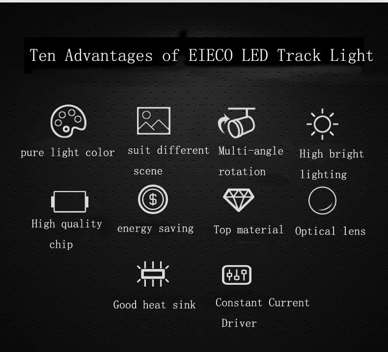 EICEO светодио дный светодиодный рельсовый светильник светодио дный SMD светодиодный потолочный точечный светодио дный светильник