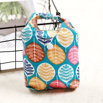 

Oxford Foldable Shopping Bag Maple leaves Eco Foldable Handy Reusable Tote Pouch Recycle Storage Bag Folding Shopping pocket