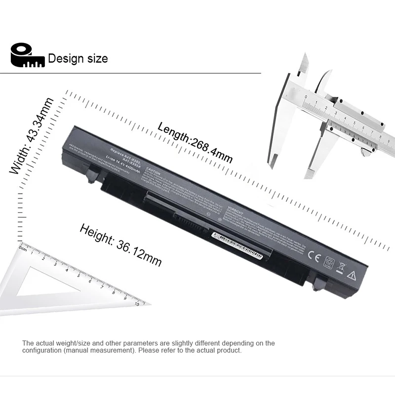  8 cells Laptop Battery For Asus A41-X550 X550C X452E X450L A41-X550A X550 A450 A550 F450 R409 R510 