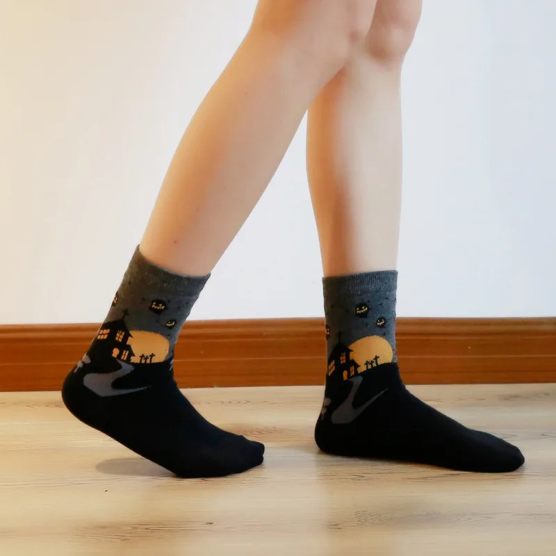 

Winter Autumn New Women In Tube Sock Halloween Women Socks Fashion Cotton SOX