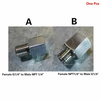 

1/4" BSPP(G) to 1/4" NPT Male & Female M/F Thread Pipe Fitting Adapter Connector US to Europe Thread Standard Conversion SUS304