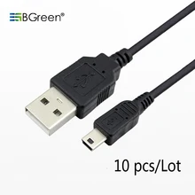 BGreen 10X мини USB кабель для передачи данных USB 2,0 кабель для зарядки и синхронизации 50 см для MP3 плеер Динамик жесткого диска Камера цифровых устройств