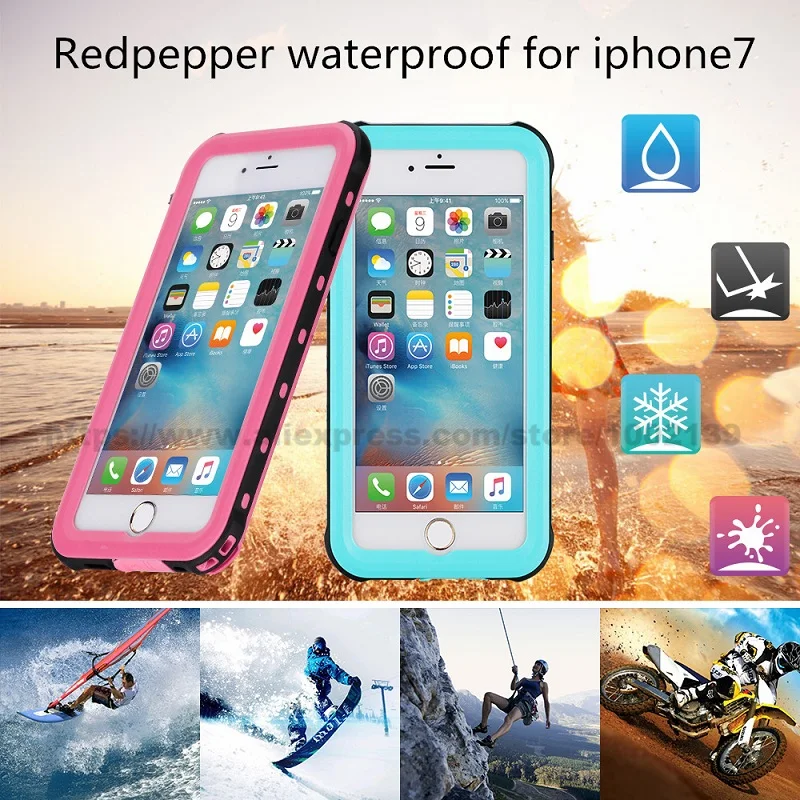 bilder für Wasserdichte case für iphone 7 4.7 inche schnee-harte pc zurück standplatz-abdeckung original redpepper fingerprint plus kleinpaket bilder für Wasserdichte case für iphone 7 4.7 inche schnee-harte pc zurück standplatz-abdeckung original redpepper fingerprint plus kleinpaket
