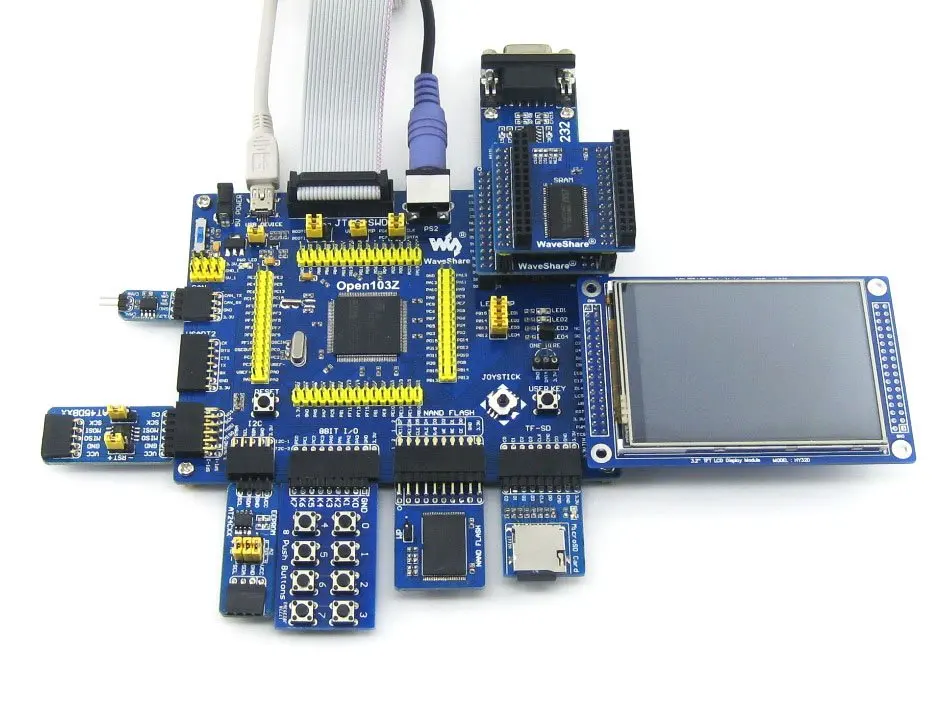 STM32 плата STM32F103ZET6 STM32F103 ARM Cortex-M3 STM32 макетная плата+ 12 комплектов модульных аксессуаров = Open103Z посылка B