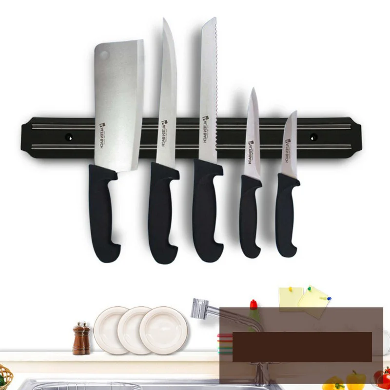 Магнитный Ножи держатель настенное крепление подставка для ножей черное блок Кухня Ножи держатель messenblok 33/38/50/55 см