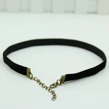 Best Black Velvet Ribbon Choker Necklace Cheap