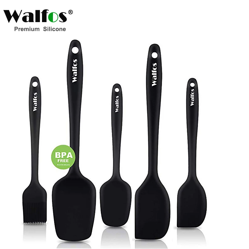 

WALFOS kitchen utensil cooking tools Silicone Spatula Set Heat-Resistant Spoon & Spatulas for Cooking, Baking and Mixing