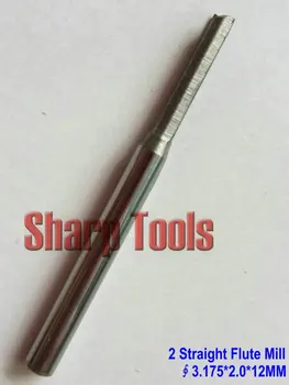 

10pcs 3.175*2.0*12MM 2 Straight Flute Milling Cutter, CNC Engraving Tools, Wood Router Bits, Carving Foam, EVA, Plywood, MDF,PVC